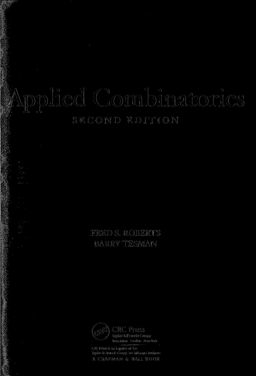 Applied Combinatorics SECOND EDITION FRED S.