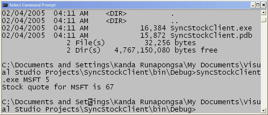 System.Convert.ToInt32(args[1])); // Display the results to the user Console.