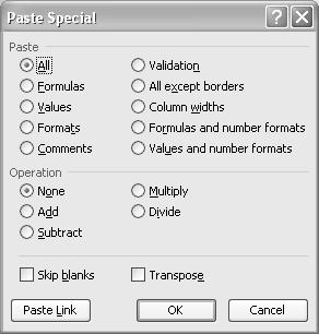 Power Features 69. Click the lookup button under Paste on the Home ribbon, choose Paste Special, then select Formulas to copy formulas without formatting or borders to a new cell. 70.