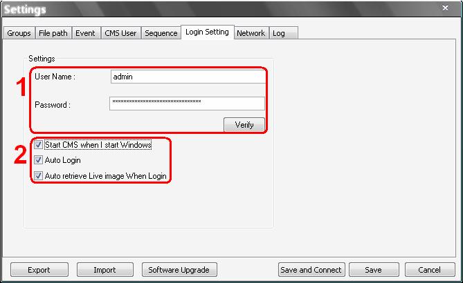 6.7 Login Setting The user can edit options regarding login settings in this section. Administrator username and password is required to edit the setting.