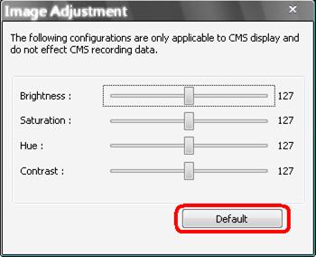 7.6 Adjust the Image Both CMS and CMS player provide image adjustment function. Double click on a channel, then right click on it.