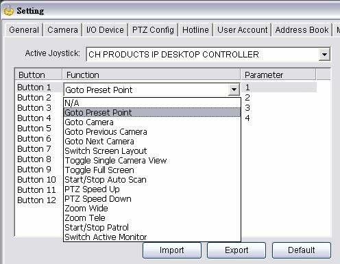 5.8 Setting Joystick Function Parameter IP