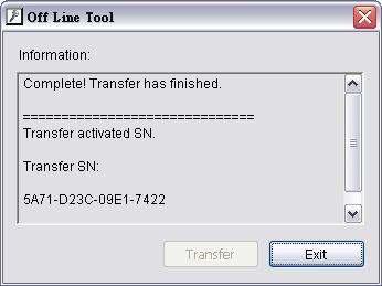 exe in another PC, check Transfer SN and click Transfer to send request file to license server.