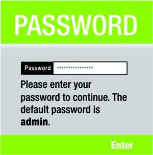 2. When the Game Adapter has been located, enter its default password, admin. Then click Enter.