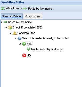 Figure 37: Route Folder By First Letter Rule 5. Click Save to save your changes. 6. Add the inboxes to the Rule by right-clicking the Rule and selecting Add Inbox from the pop-up menu.