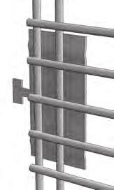 WIRE WING PANELS 48 H x 14 W x 5 D Fully wrapped wings Wires are spaced on 27/32 centers, accepts crossbar and 1 grid hooks Two mounting