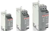 Softstarters Technical features Three frame sizes Motor voltage Control voltage 35 mm rail or screw mounting Integrated by-pass