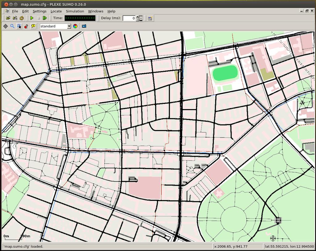 SUMO Simulation of Urban Mobility Traffic simulation tool.