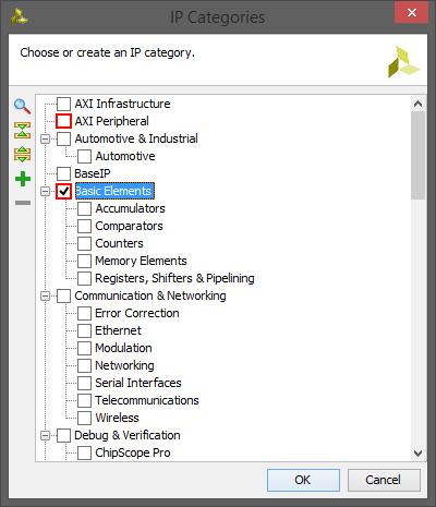 To change which categories the IP will appear in the IP catalog click Green Plus in the Categories section.