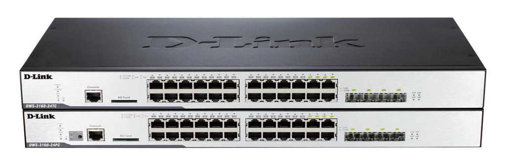 Scalable Unified Wired/Wireless Network Architecture Manages up to 48 D-Link Unified Access Points 1 Up to 192 Unified Access Points can be managed by a cluster of four DWS-3160 switches Robust