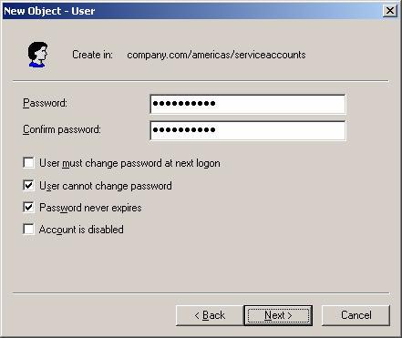 -47-6. Assign a secure password to the account. Follow your organization s password policies.
