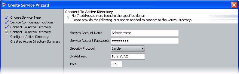 -52-6. In the next screen: Enter the AD service account credentials in the Service Account Name and Password fields.