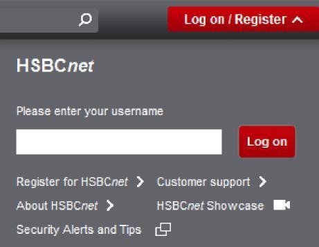 Logging on 1. The HSBC EMIR Delegated Reporting Service Post Trade Portal is accessed via www.hsbcnet.com 2.