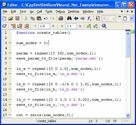 edit create_tables Yu shuld see an edit windw similar t what is shwn belw, which displays the create_tables.m Matlab script.