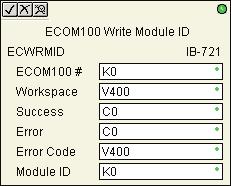 hapter : Intelligent ox (Iox) - ommunication S HPP EOM Write Module I (EWRMI) (I-) EOM Write Module I will write the given Module I on a leading edge transition to N/ the Iox If the Module I is set