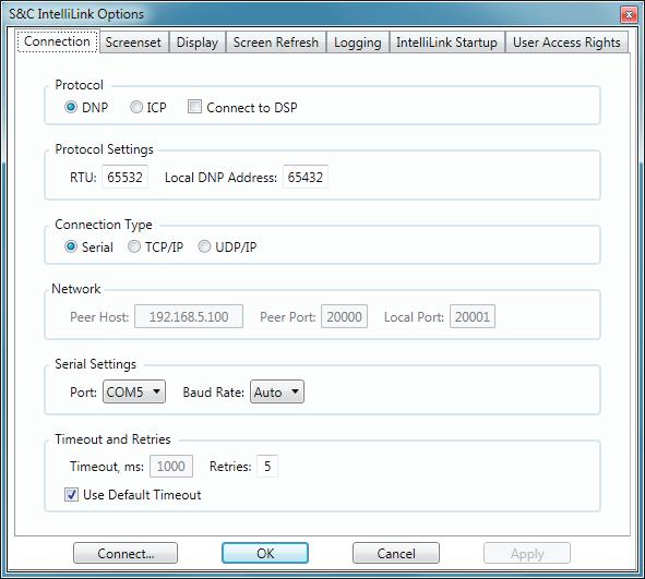 Serial Connection Rev. 3.5.x and Later Step 3 Click the Cancel button. Then select Tools > Options on the main menu. See Figure 17. Figure 17. Location of the Tools Options button.