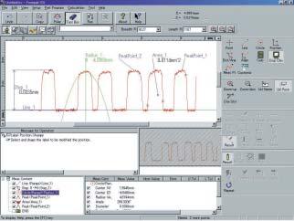 Optional software Fine contour analyzing software FORMPK -SV Evaluates contours on the workpiece surface that cannot be measured by surface roughness parameters.