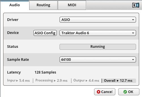 Setting Up REAKTOR Audio Settings The first tab in the Audio and MIDI Settings window is the Audio tab, which contains the main audio preferences.
