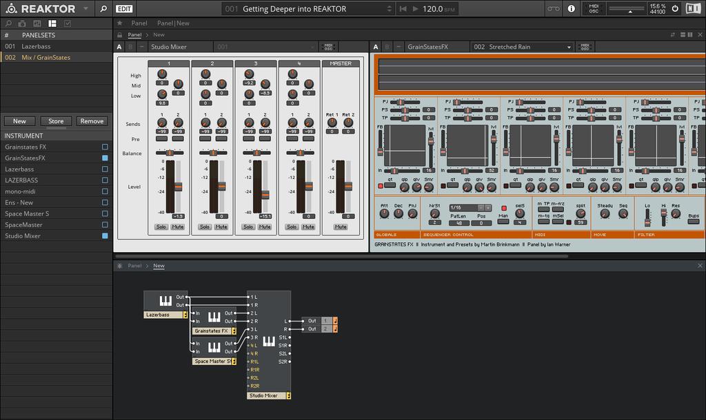 Getting Deeper into REAKTOR 9 Getting Deeper into REAKTOR The present document has given you an overview over REAKTOR s interface and functionality, and you have learned how to load and play REAKTOR
