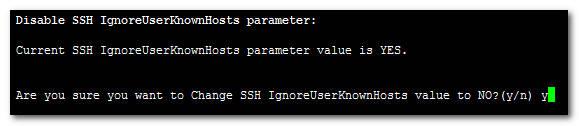 Element Management System Server 10.3.5.5 Enable SSH IgnoreUserKnownHosts Parameter This option enables you to disable the use of the '$HOME/.