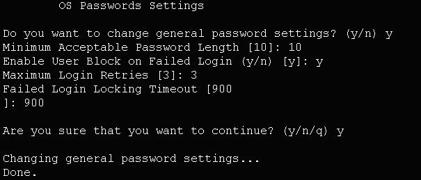 Element Management System Server Figure 10-109: Changing OS Password General Settings Figure