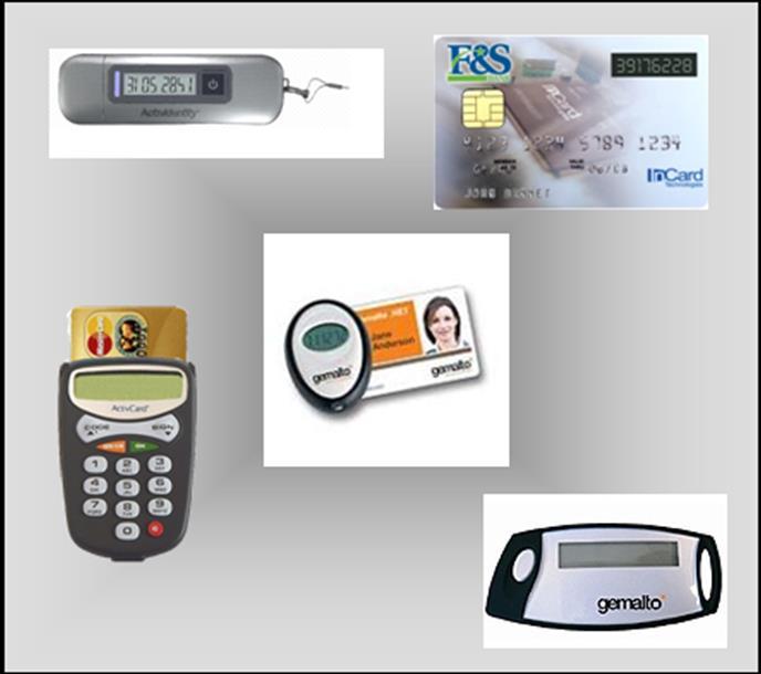 Examples of Smart Card USB Tokens 6 OTP tokens are used for portable, secure logon, generating a new one-time password every time a user remotely logs into a network.