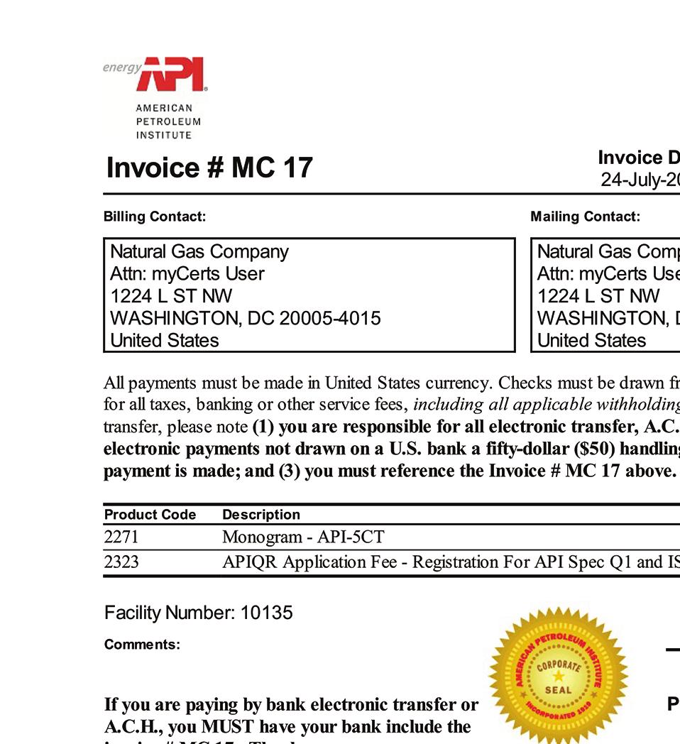 D Create an Application 25 25 The printed Invoice contains the