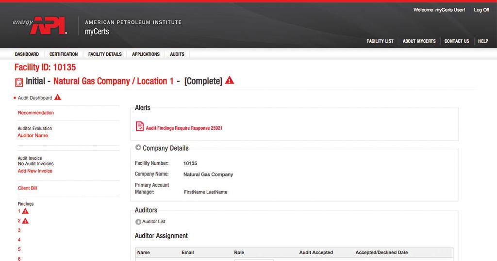 L Respond to Audit Findings 4 5 4 Once you click the audit ID, you will be routed to your Audit Dashboard, where you will see the fi ndings identifi ed during the audit.