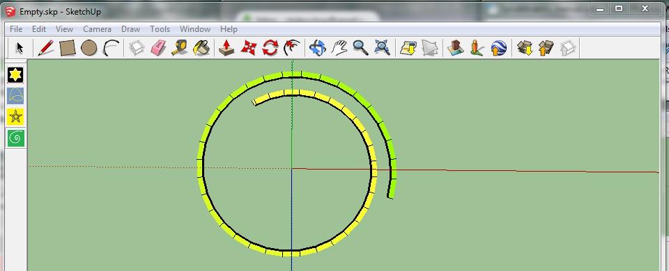 8. Active Spiral tool and invoke the color spread command (without selecting the spiral).