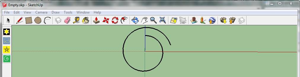 How to make changes There are 5 different ways to mold the spiral shape to your liking. 8. Click on the spiral you just created. It will turn blue to indicate that it was selected.