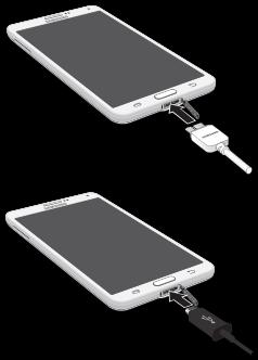 Charge the Battery 1. On the bottom of the phone, gently lift the multipurpose jack cover to reveal the USB Charger/Accessory Port. 2.