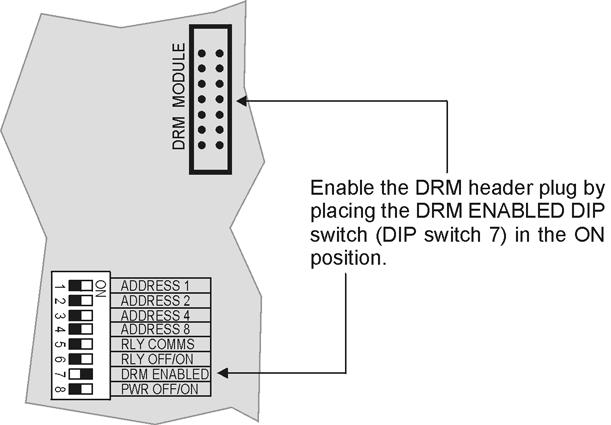 In order for the RLY OFF/ON DIP switch to be used the RLY COMMS DIP switch must be in the ON position.