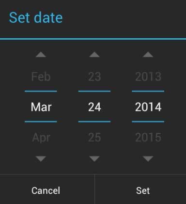 Select the month, day and year you would like the first transfer to be initiated; then, tap the Set button.
