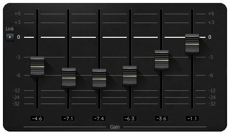 Gain Faders control the amount of noise suppression. Range: -32 to +6 db Default: 0dB Smoothing controls the release behavior of the noise suppression.