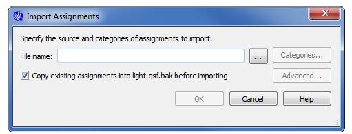 Assignments, then Import Assignments Import