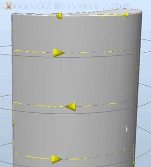 (2) Build the spraying trajectory on the basis of workpiece model a) Create the curve module: click the surface boundary in the modeling module, choose the surface needed spraying to create