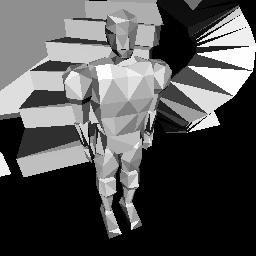 overcome by rendering and averaging only the lower planes. The resulting shadow is less realistic, but does not have the disturbing shadow creep effect.