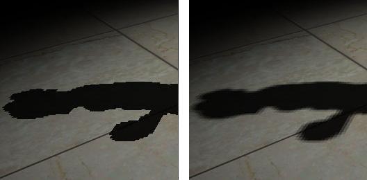 CHAPTER 2. BACKGROUND & RELATED WORK Figure 2.3: The effect of percentage closer filtering on shadow map quality.