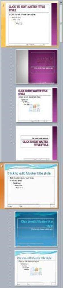 Unit I Creating presentation using Slide master and Template in various Themes & Variants.