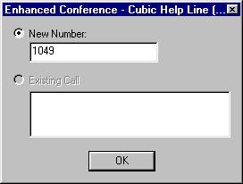 Conferencing calls Enhanced Conference Use the Enhanced Conference feature to connect multiple calls together by entering the extensions or telephone numbers through a dialog box and then adding them