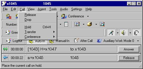 Chapter 11: Dialog Reference Call menu Paste - Retrieves the last item placed on the Windows clipboard and places it in the Number field.
