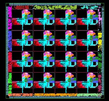 array of identical, programmable tiles A signal can get through a