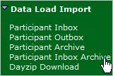 MSATS User Interface Guide - Chapter 7 Data Load Import 2. The Participant Inbox Archive displays.
