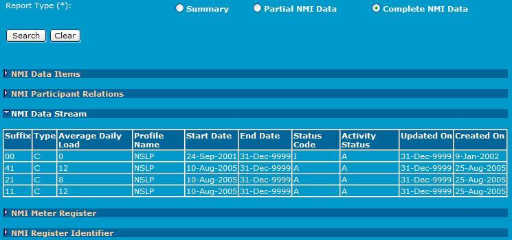 MSATS User Interface Guide - Chapter 5 NMI Information