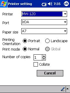 Advanced settings Precise print settings can be specified. Printer settings 1 Tap Printer setting in the Print preview screen. The Printer setting screen appears.