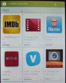 box. I was looking for an app for Crackle (free movies) It did