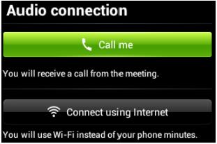 Join a Meeting When signed in, choose the meeting in the My Meetings view, and then tap Join.