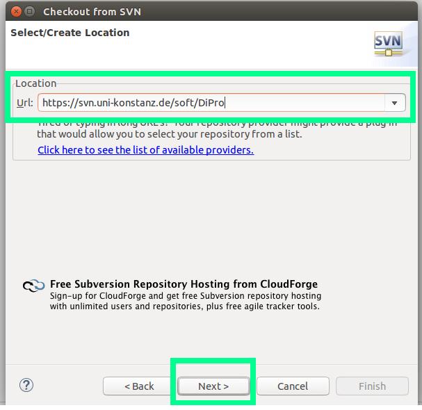 Make sure to Expand Svn Server