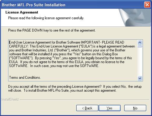 7 The installation of ScanSoft PaperPort 11SE will automatically start and is followed by the installation of MFL-Pro Suite.