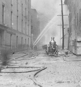Early Driver for Standards 1904 Out-of-town fire companies arriving at a Baltimore fire cannot couple their hoses to the